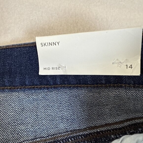 Loft Outlet Womens Mid Rise Medium Wash Skinny Jeans Size 14 - NWTs - Picture 6 of 13
